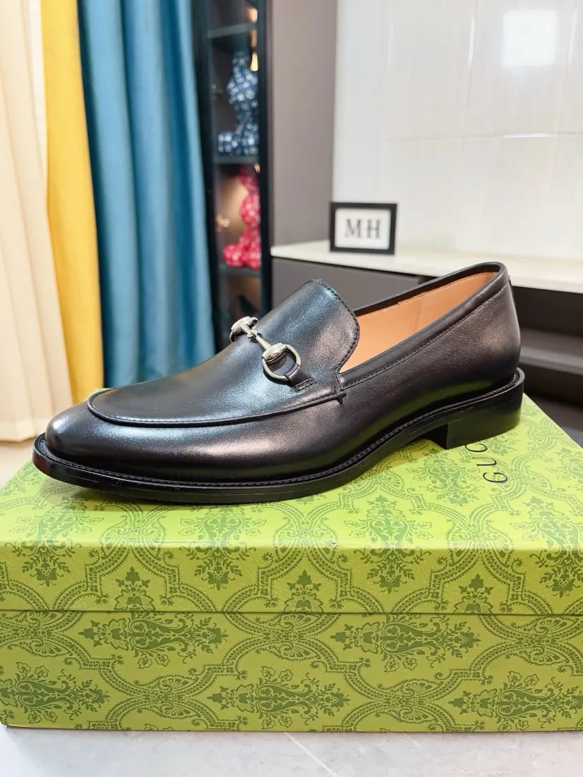 Men's Men's Shoes 💰520🌹🌹【GUCCI】The most popular classic Gucci leather shoes. Synchronized with the official website, the upper is made of Italian first-layer cowhide ➕cowhide lining, with unique brand and unique craftsmanship. Highlighting the hot style of the new year. Stop hesitating, stop wandering, get it now. Number: 38--44